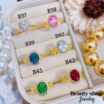 #B Anillos lujo ajustable Baño oro 18k  （&10）