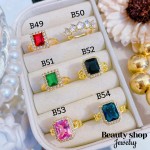 #B Anillos lujo ajustable Baño oro 18k  （&10）