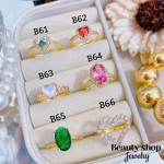 #B Anillos lujo ajustable Baño oro 18k  （&10）