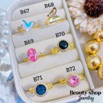 #B Anillos lujo ajustable Baño oro 18k  （&10）