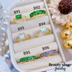 #B Anillos lujo ajustable Baño oro 18k  （&10）