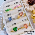 #B Anillos lujo ajustable Baño oro 18k  （&10）