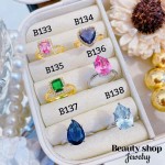 #B Anillos lujo ajustable Baño oro 18k  （&10）