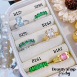 #B Anillos lujo ajustable Baño oro 18k  （&10）
