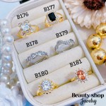 #B Anillos lujo ajustable Baño oro 18k  （&10）