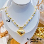 cadena balin con perla corazon