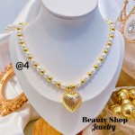 cadena balin con perla corazon