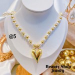 cadena balin con perla corazon