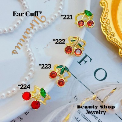 Ear cuff Cereza oro chino