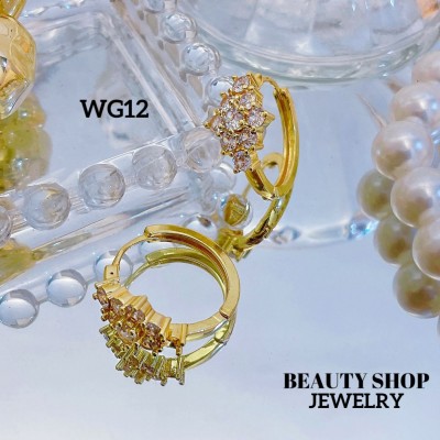 #wg zarcillo lujos oro chino 18k 13&