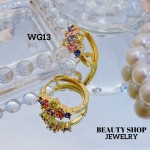 #wg zarcillo lujos oro chino 18k 13&