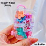estuche de colas y gancho de nina 8&