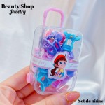 estuche de colas y gancho de nina 8&