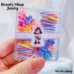 estuche de colas y gancho de nina 8&
