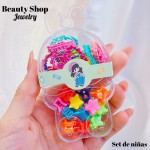 estuche de colas y gancho de nina 8&