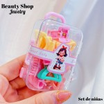 estuche de colas y gancho de nina 8&