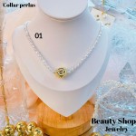 cadena perla con dije gold field 11&