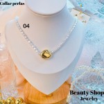 cadena perla con dije gold field 11&