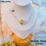 cadena perla con dije gold field 11&