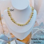 #Q cadena balin elegante oro chino18k 18&