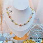 #Q cadena balin elegante oro chino18k 18&