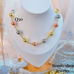 #Q cadena balin elegante oro chino18k 18&