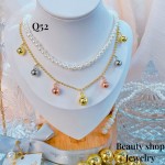 #Q cadena balin elegante oro chino18k 18&