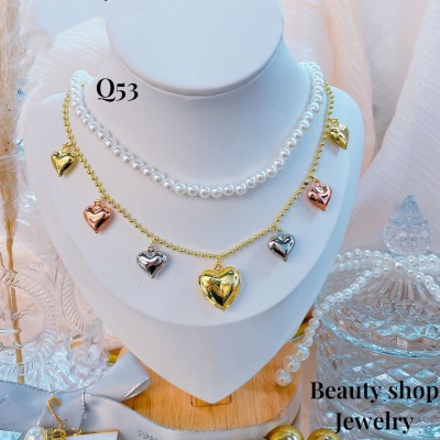 #Q cadena balin elegante oro chino18k 18&