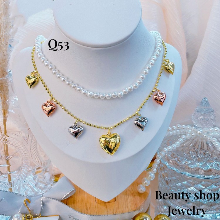 #Q cadena balin elegante oro chino18k 18&