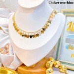Choker sencillos figura oro chino 1.5