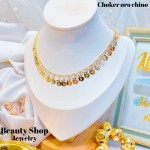 Choker sencillos figura oro chino 1.5