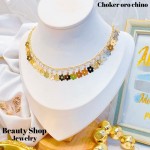 Choker sencillos figura oro chino 1.5