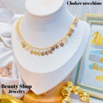 Choker sencillos figura oro chino 1.5