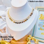 Choker sencillos figura oro chino 1.5