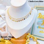 Choker sencillos figura oro chino 1.5