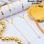 choker con perla oro chino (&7.5）