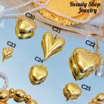 #C Cadena con dije corazon 12.5&-14& con cadena ajustable 2.7$