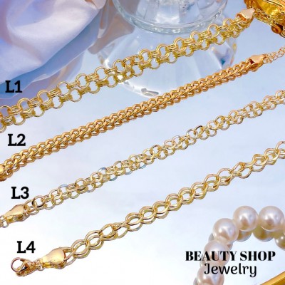 #L Pulsera sin dije  oro chino 8&