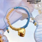 Pulsera ajustable con dije Corazon 12&