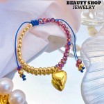 Pulsera ajustable con dije Corazon 12&