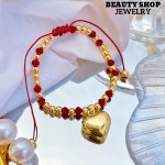 Pulsera ajustable con dije Corazon 12&