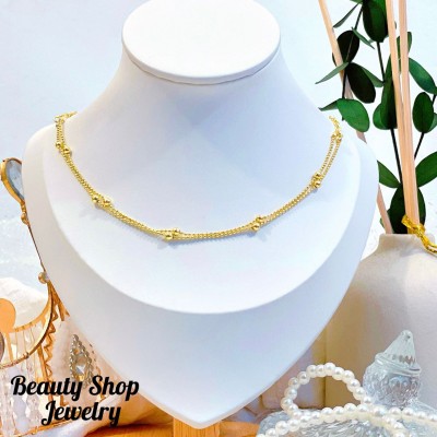 Choker Doble de oro chino 