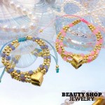 pulsera doble ajustable con dije corazon 15.50&