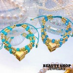 pulsera doble ajustable con dije corazon 15.50&