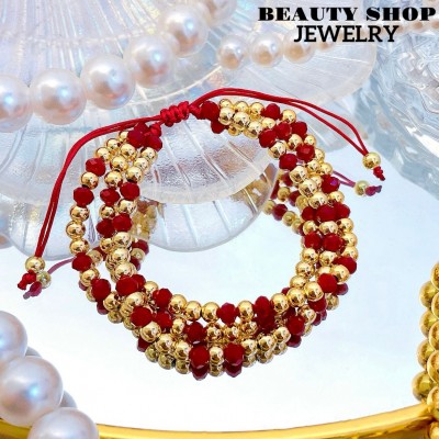 pulsera triple con balines 16&