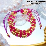 pulsera triple con balines 16&