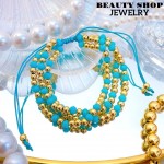 pulsera triple con balines 16&