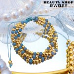 pulsera triple con balines 16&