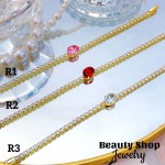 Pulsera elegante con Piedra Oro Chino 15&