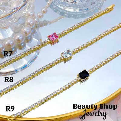 Pulsera elegante con Piedra Oro Chino 15&